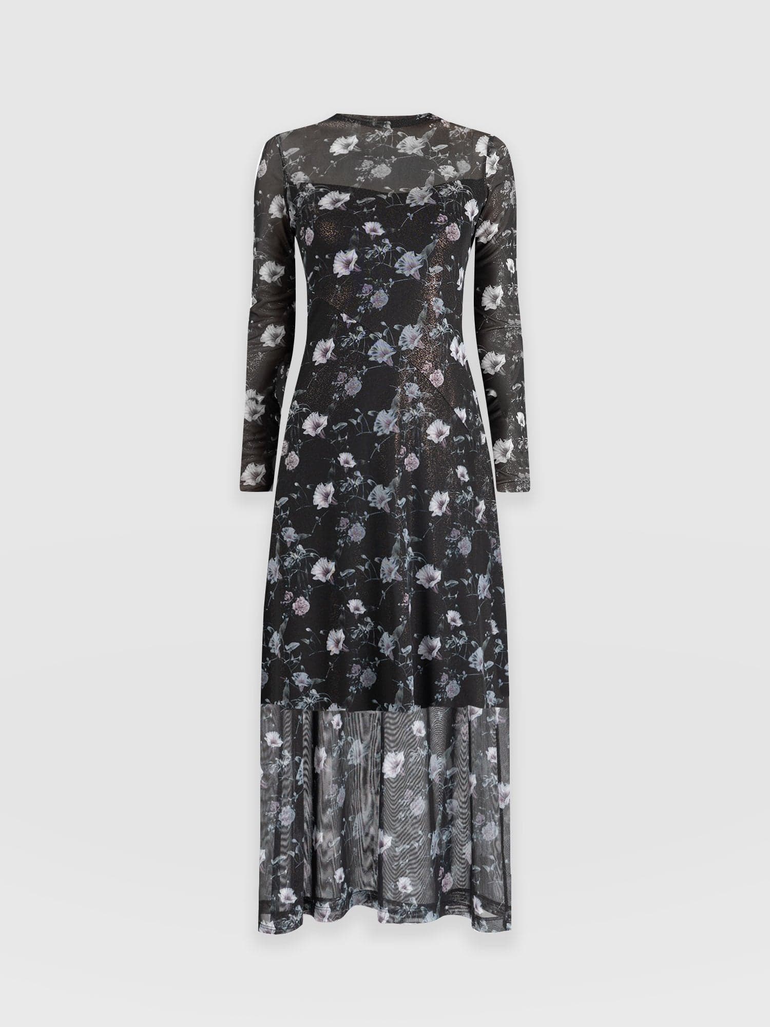 Black Runway Mesh Dress Dark Elegance - Women's Dresses | Saint + Sofia® USA